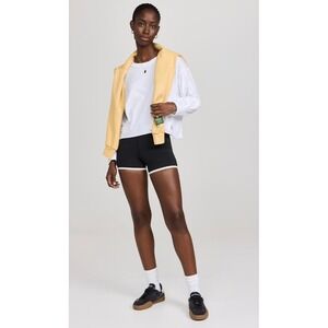 Free People Movement White Cotton Cropped Long Sleeve TShirt Top Sz L. Athletic